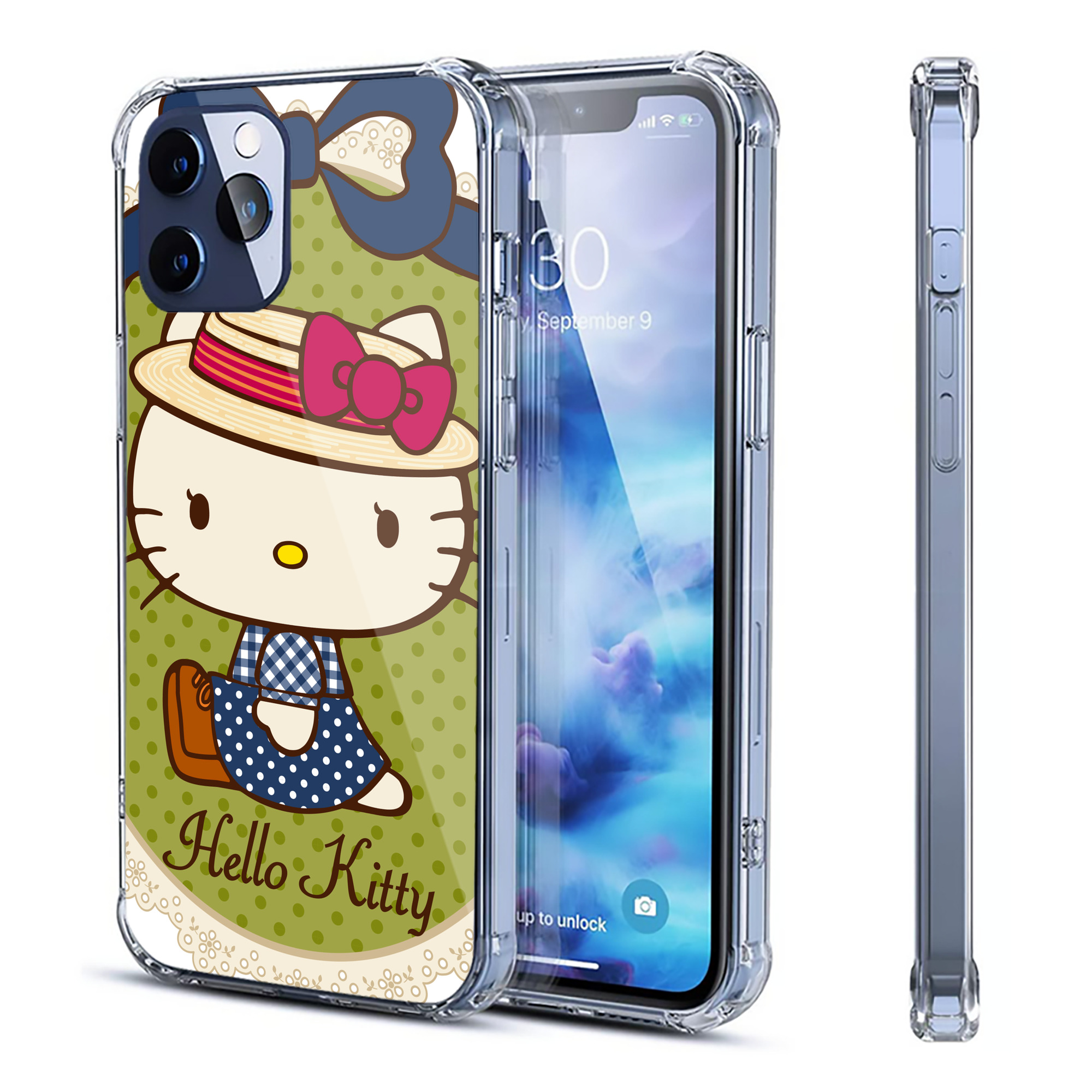 （画像用） Hello Kitty ハローキティ 【iPhone 12シリーズ対応】透明スマホケース（クリアソフトケース）